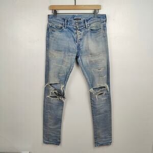 John Elliott The Cast 2 Hanoi Jeans Mens 29 Medium Wash Distressed Made in Japan